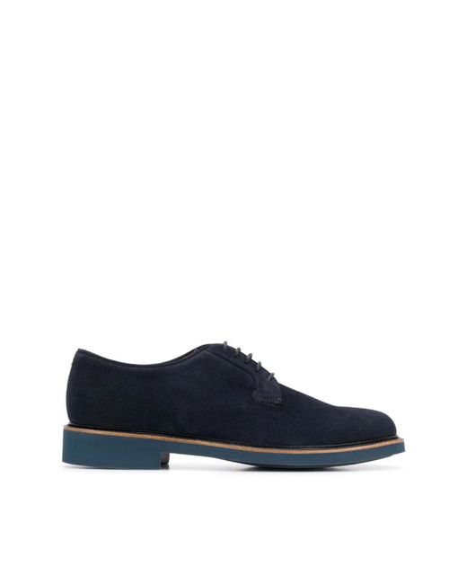 Giorgio Armani Casual Leren Formele Schoenen in het Blue voor heren