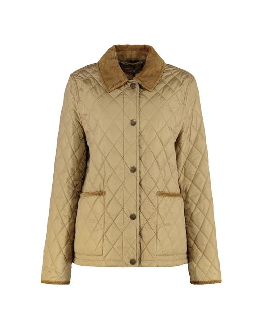 Burberry Gewatteerde Nylon Jas in het Natural