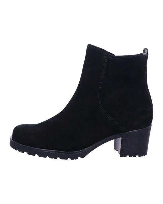 Gabor Black Leder-Stiefeletten
