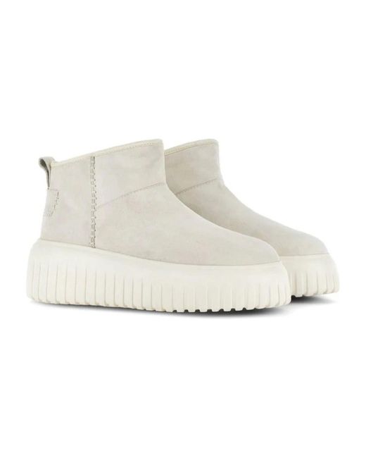 Hogan White Winter Boots
