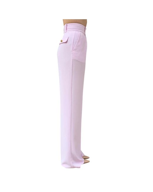 Elisabetta Franchi Purple Wide Trousers