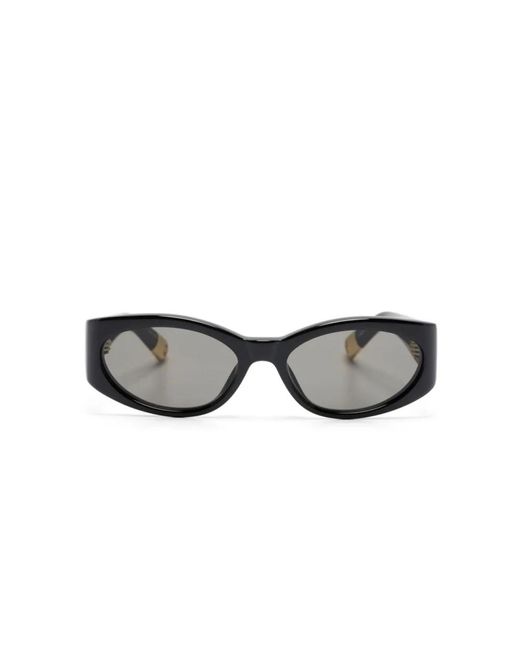 Jacquemus Les Lunettes Ovalo Zonnebril in het Gray