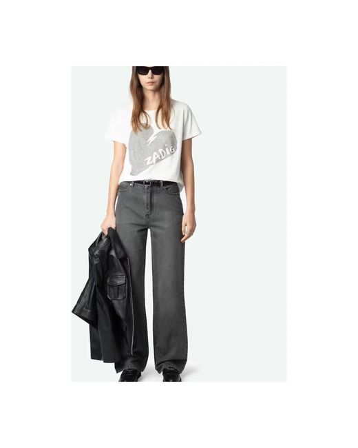 Zadig & Voltaire Gray Wide Jeans