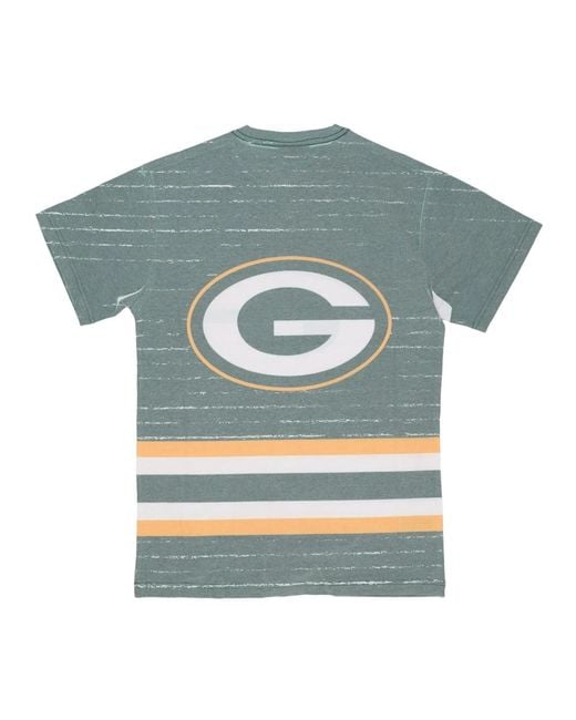 Mitchell & Ness Tops ,Veelkleurig ,Katoen Bay Packers Nfl Tee Shirt in het Gray voor heren