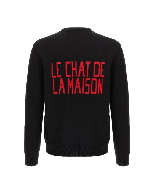 Valentino Garavani Black Round-Neck Knitwear for men