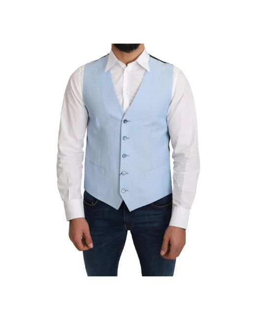 Suit Vests Dolce & Gabbana de hombre de color Blue