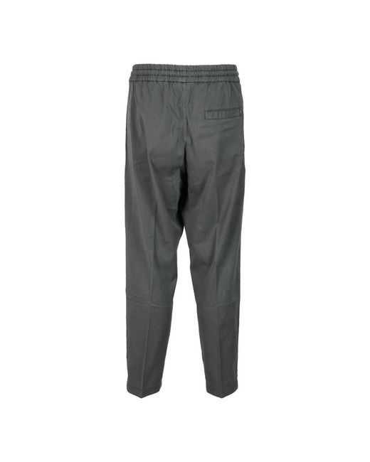 Dondup Gray Straight Trousers for men