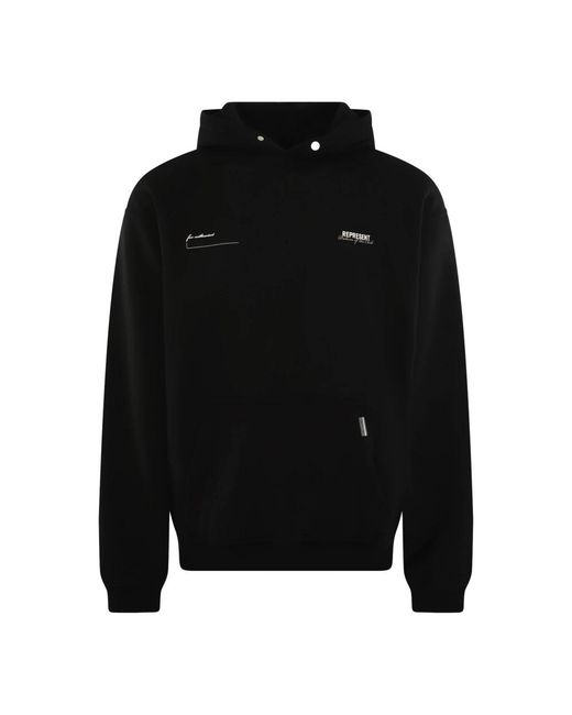 Represent Hoodies & Sweatvesten ,Zwart ,Katoen Patron Of The Club Hoodie in het Black voor heren