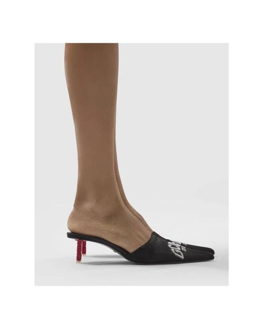 Gcds Black Heeled Mules