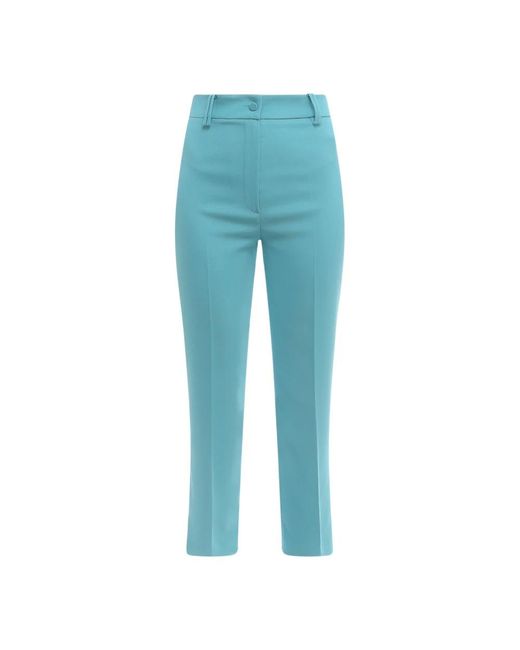 HEBE STUDIO Blue Slim-Fit Trousers