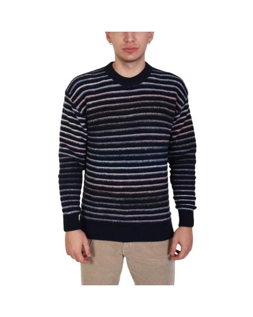 Boss Blue Round-Neck Knitwear for men