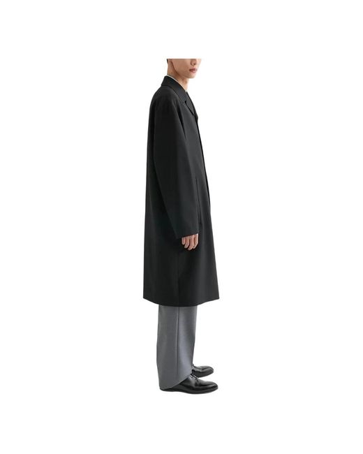 Jil Sander Black Single-Breasted Coats for men