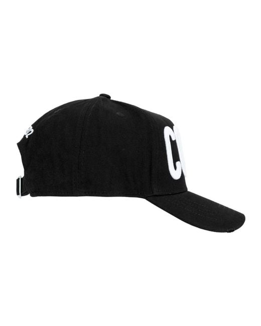 DSquared² Accessoires ,Zwart ,Katoen Coole Baseballpet Met Gesp in het Black