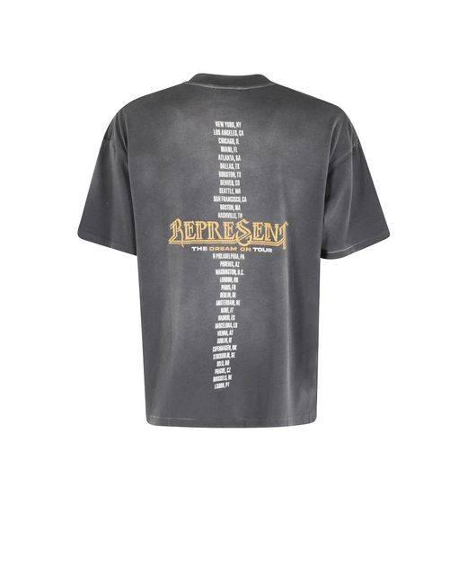 Represent Tops ,Grijs ,Golden Tour T-Shirt in het Gray voor heren