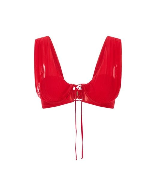 GIUSEPPE DI MORABITO Red Sleeveless Tops