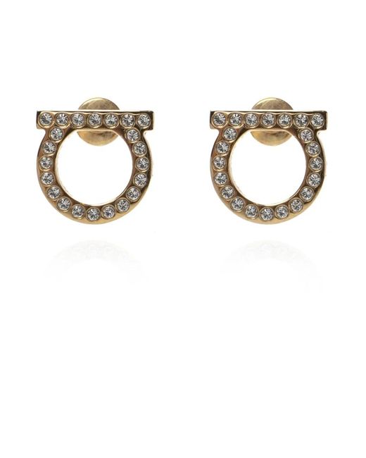 Earrings Ferragamo de color Metallic