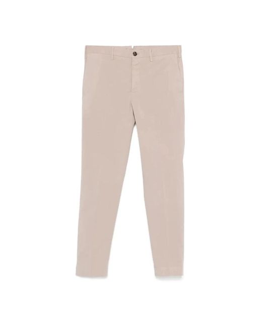 Incotex Broeken ,Grijs Broek Met Verborgen Sluiting in het Natural voor heren