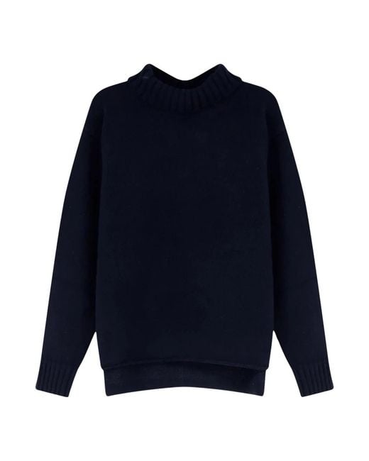 Bottega Veneta Blue V-Neck Knitwear