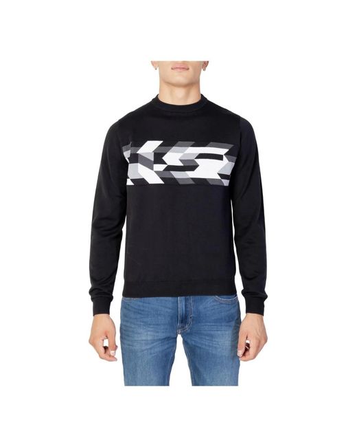 Antony Morato Black Round-Neck Knitwear for men