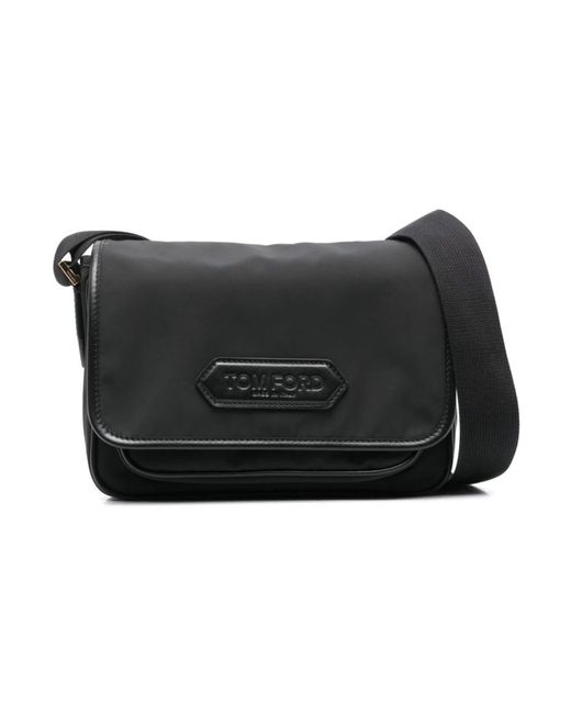 Tom Ford Schwarze umhängetasche mit umschlag in Black für Herren
