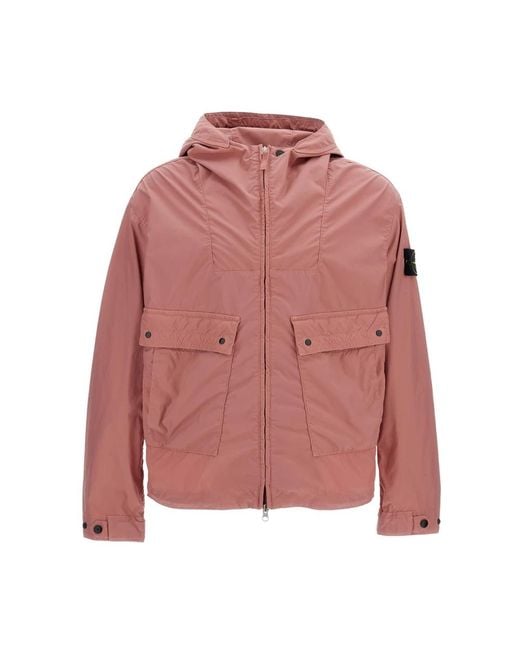 Stone Island Pink Light Jackets for men