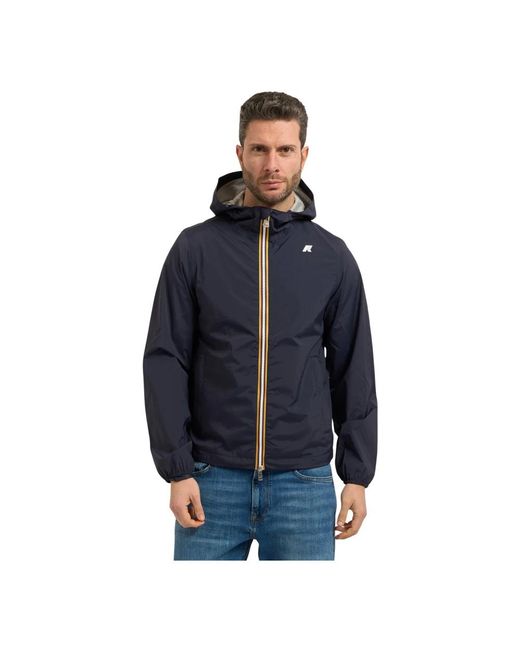 K-Way Blue Rain Jackets for men