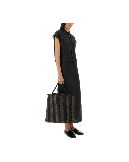 Alysi Black Midi Skirts