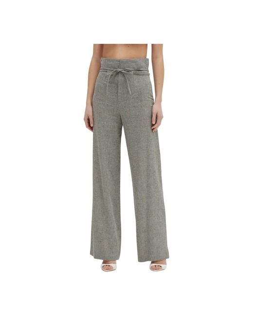Erika Cavallini Semi Couture Gray Wide Trousers