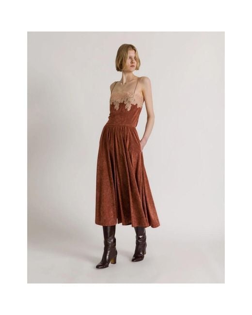 Alberta Ferretti Brown Sleeveless Tops
