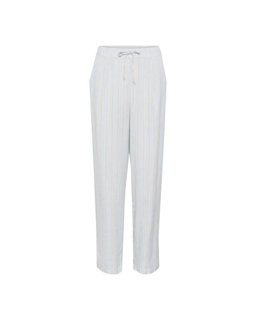 Saint Tropez White Chambray Fog Stripe Hose