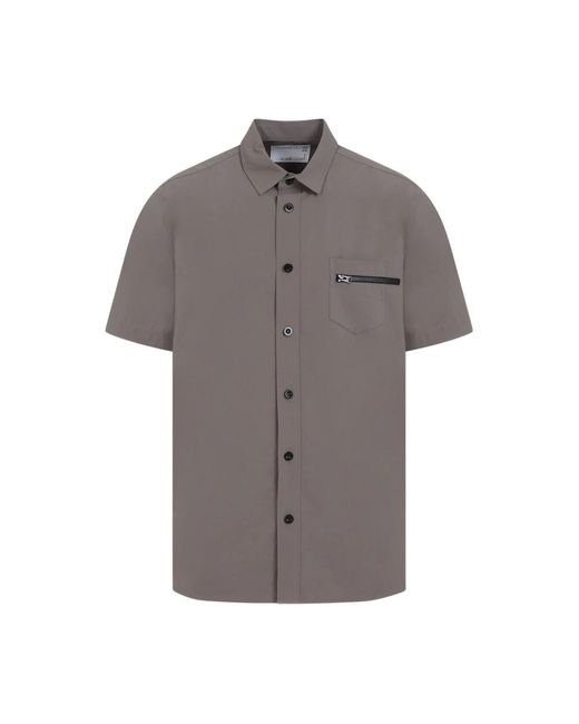 Sacai Gray Short Sleeve Shirts for men
