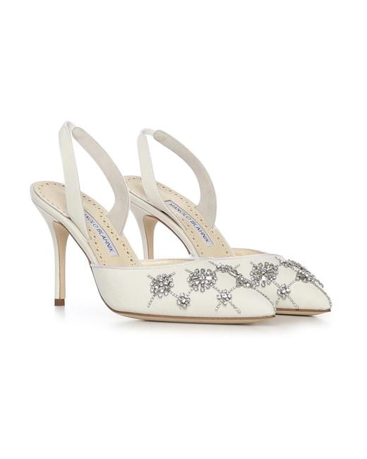 Manolo Blahnik Metallic Pumps