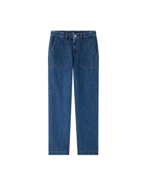 A.P.C. Rechte Jeans in het Blue