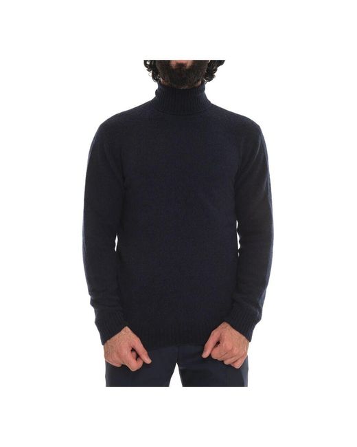 hindustrie Kaschmir-mischung slim fit rollkragenpullover,kaschmir turtleneck pullover slim fit in Blue für Herren