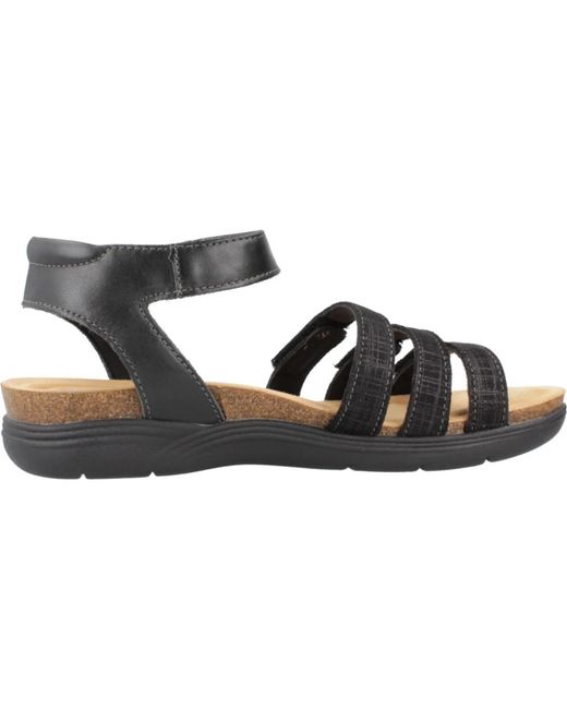 Flat Sandals di Clarks in Black