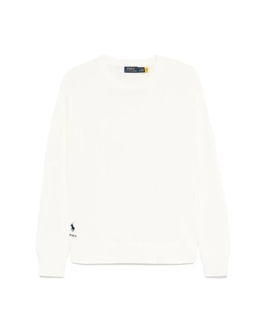Polo Ralph Lauren White Round-Neck Knitwear