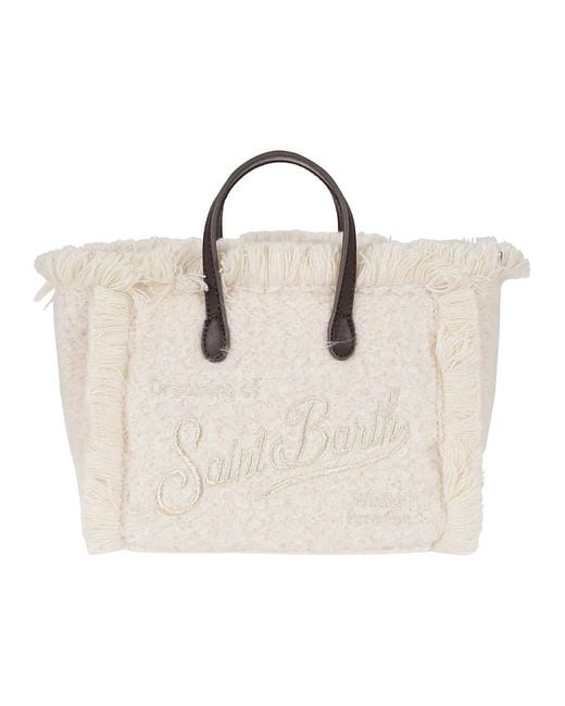 Borse bianche con miscela di lana di Mc2 Saint Barth in Neutro Lyst