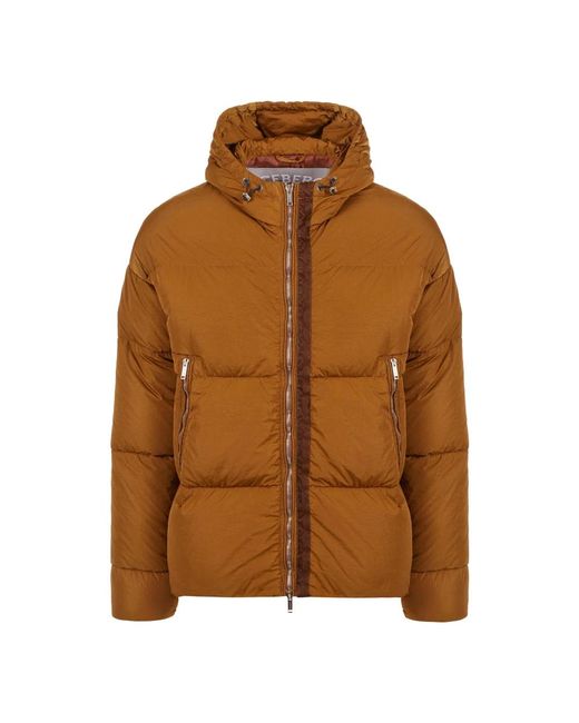 Iceberg Jassen ,Bruin ,Leer Urban Warmth Down Jacket in het Brown voor heren