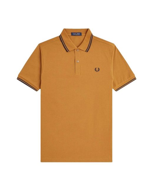 Polo Shirts Fred Perry de hombre de color Brown