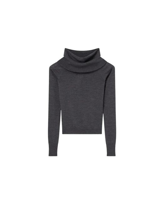 Stella McCartney Truien & Vesten ,Grijs ,Wol Wollen Coltrui in het Black