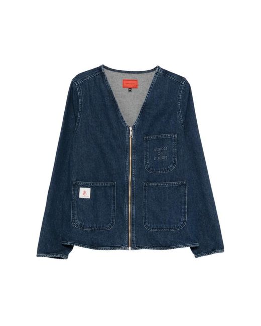 Vision Of Super Blue Denim Jackets for men