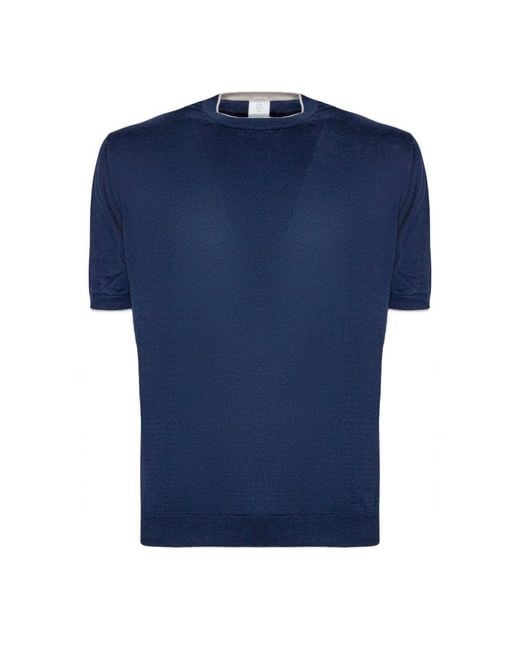 Eleventy Blue Round-Neck Knitwear for men