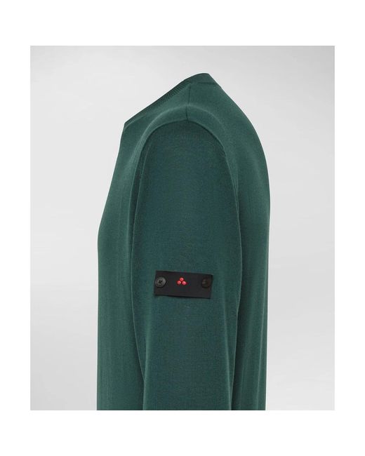 Peuterey Green Round-Neck Knitwear for men