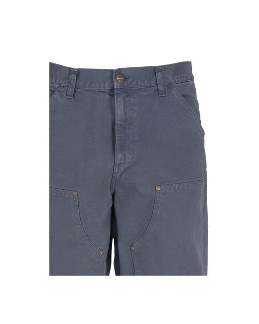 Carhartt Blue Straight Trousers for men