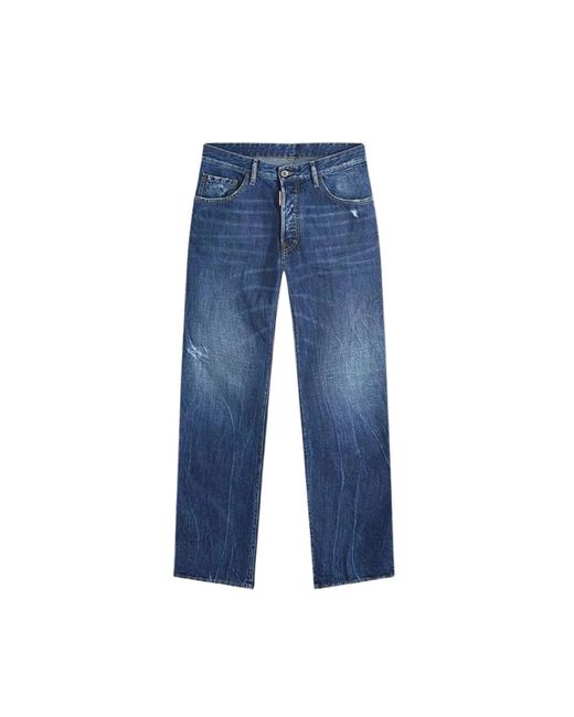 DSquared² Jeans ,Blauw ,Katoen Stretch Five-Pocket Jeans in het Blue voor heren