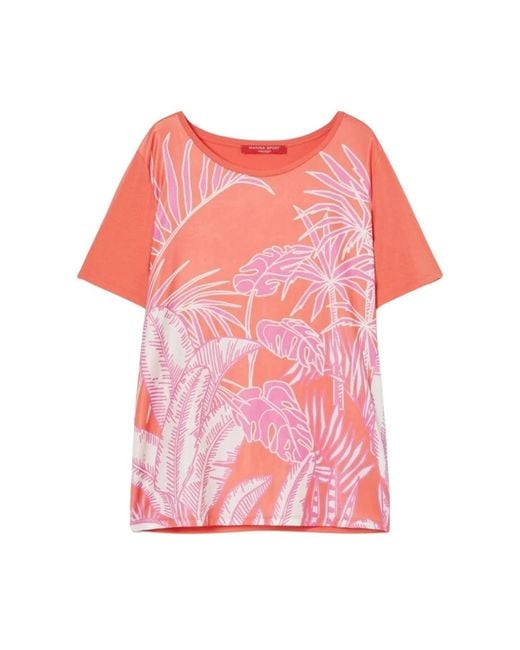 Marina Rinaldi Pink Farbenfrohes zweiteiliges t-shirt ubi