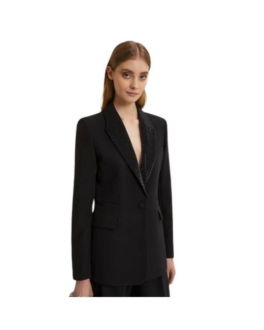 Ermanno Scervino Black Schwarzer blazer mit strass