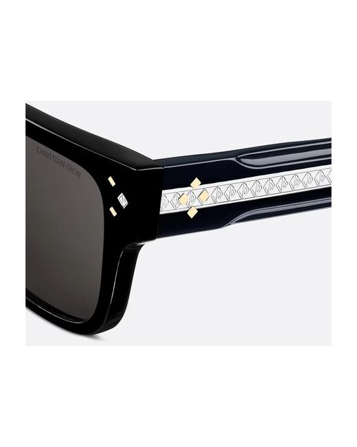 Dior Black Moderne quadratische sonnenbrille mit cd diamond-detail