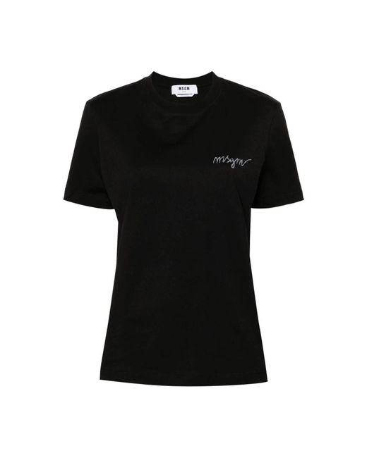 MSGM Black T-Shirts