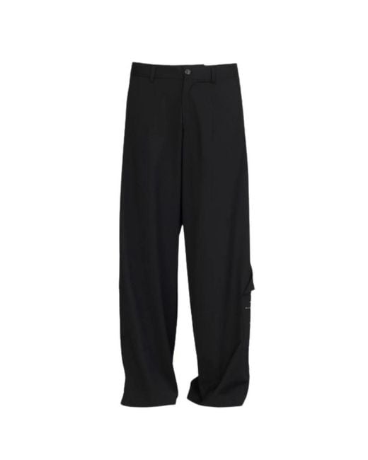 Isabel Benenato Black Wide Trousers for men